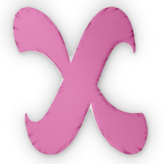 Letter X Custom Shaped Pillow | Monogram Alphabet Cushion