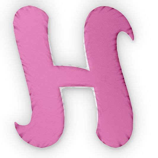 Letter H Custom Shaped Pillow | Monogram Alphabet Cushion