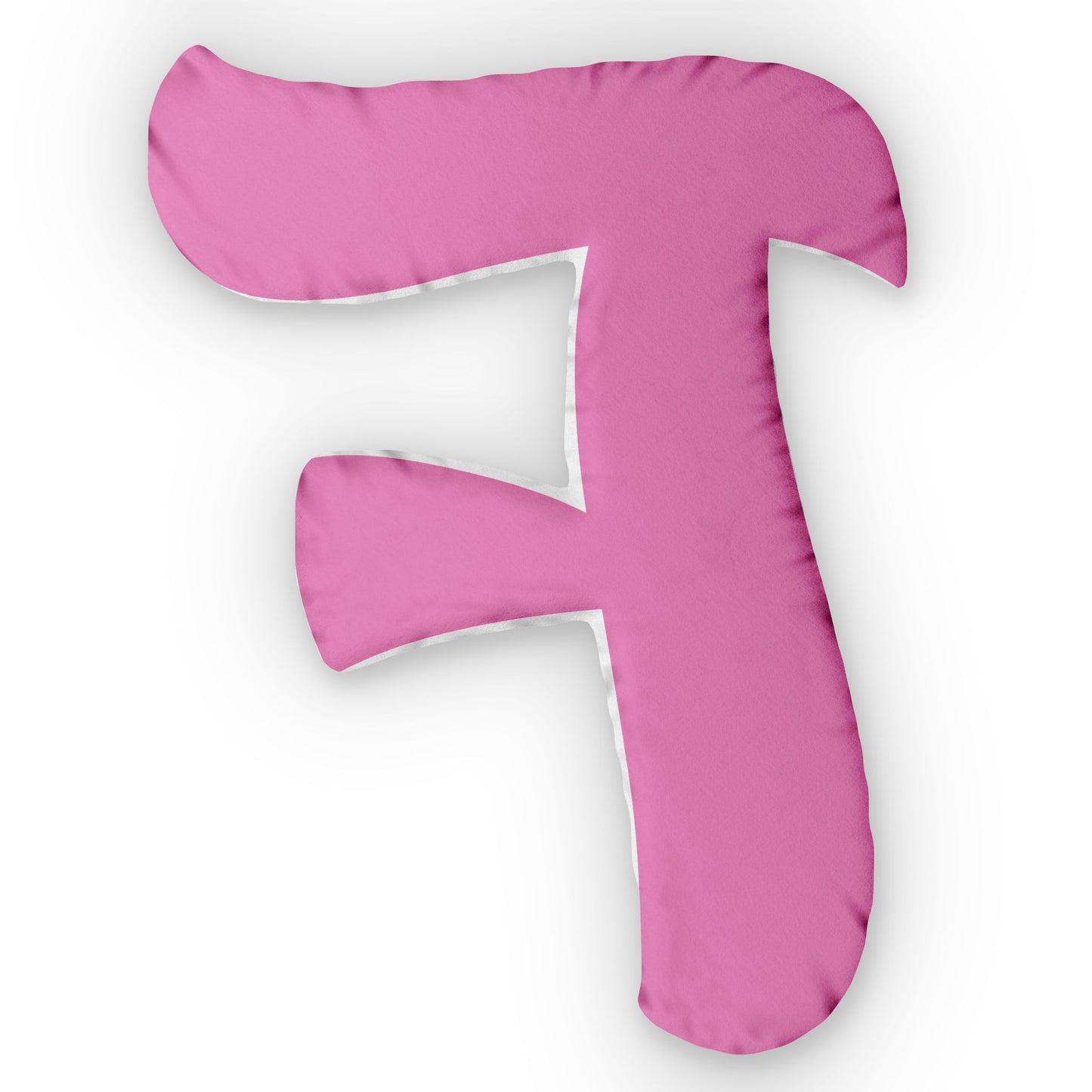 Letter F Custom Shaped Pillow | Monogram Alphabet Cushion