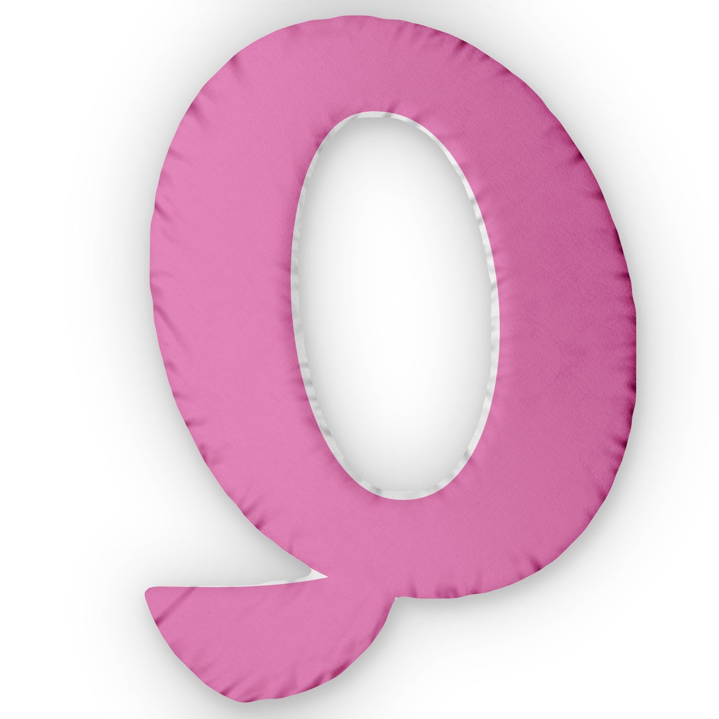 Letter Q Custom Shaped Pillow | Monogram Alphabet Cushion