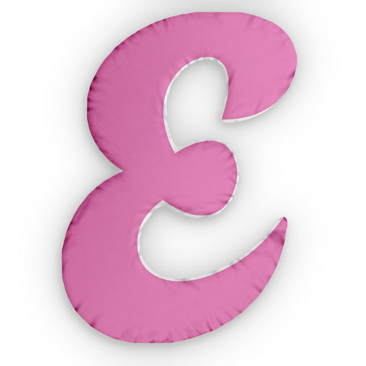 Letter E Custom Shaped Pillow | Monogram Alphabet Cushion