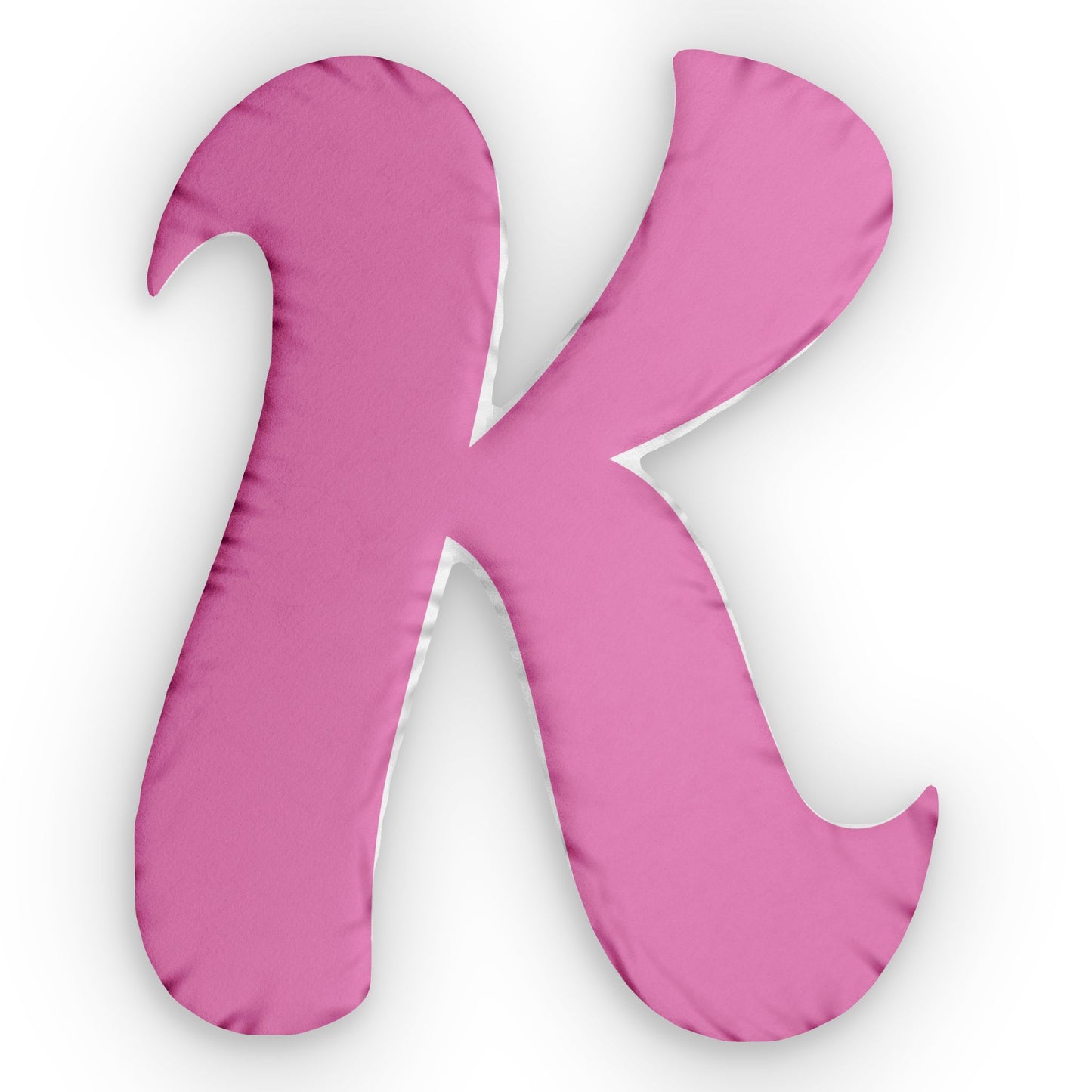 Letter K Custom Shaped Pillow | Monogram Alphabet Cushion