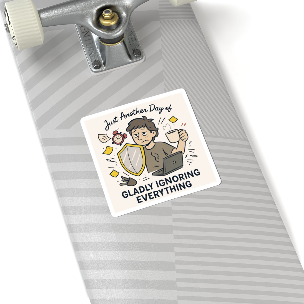 Gladly Ignoring Everything sticker | Funny Office Laptop Sticker, Relatable Introvert Decal