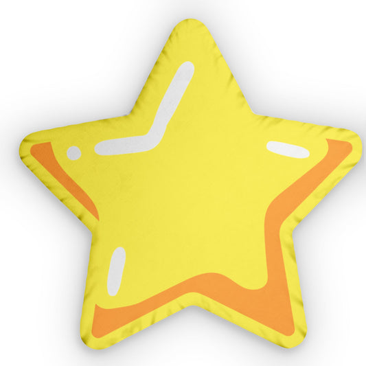 Star Throw Pillow — Yellow Star Custom Shaped Pillow