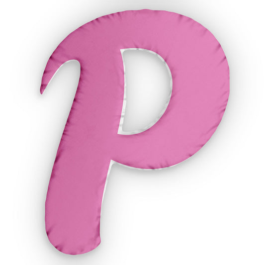 Letter P Custom Shaped Pillow | Monogram Alphabet Cushion