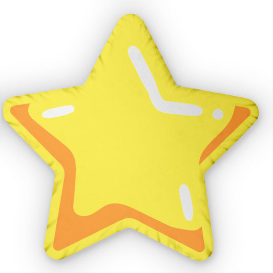 Star Throw Pillow — Yellow Star Custom Shaped Pillow