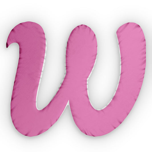 Letter W Custom Shaped Pillow | Monogram Alphabet Cushion