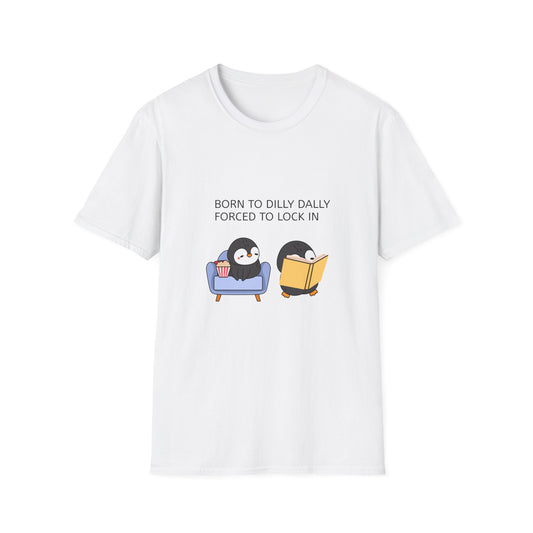 Forced to Lock In Penguin T-Shirt
