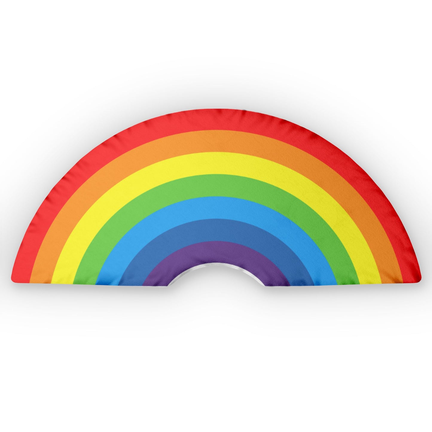 Rainbow Throw Pillow — Multicolored Rainbow Custom Shaped Pillow