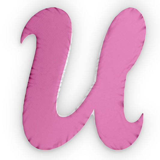 Letter U Custom Shaped Pillow | Monogram Alphabet Cushion