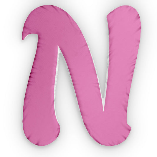 Letter N Custom Shaped Pillow | Monogram Alphabet Cushion