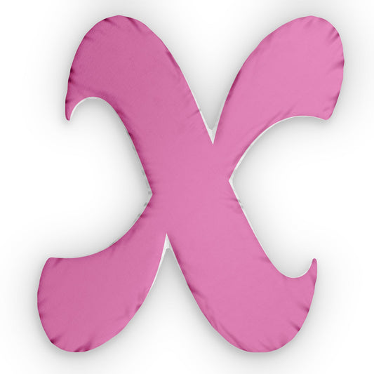 Letter X Custom Shaped Pillow | Monogram Alphabet Cushion
