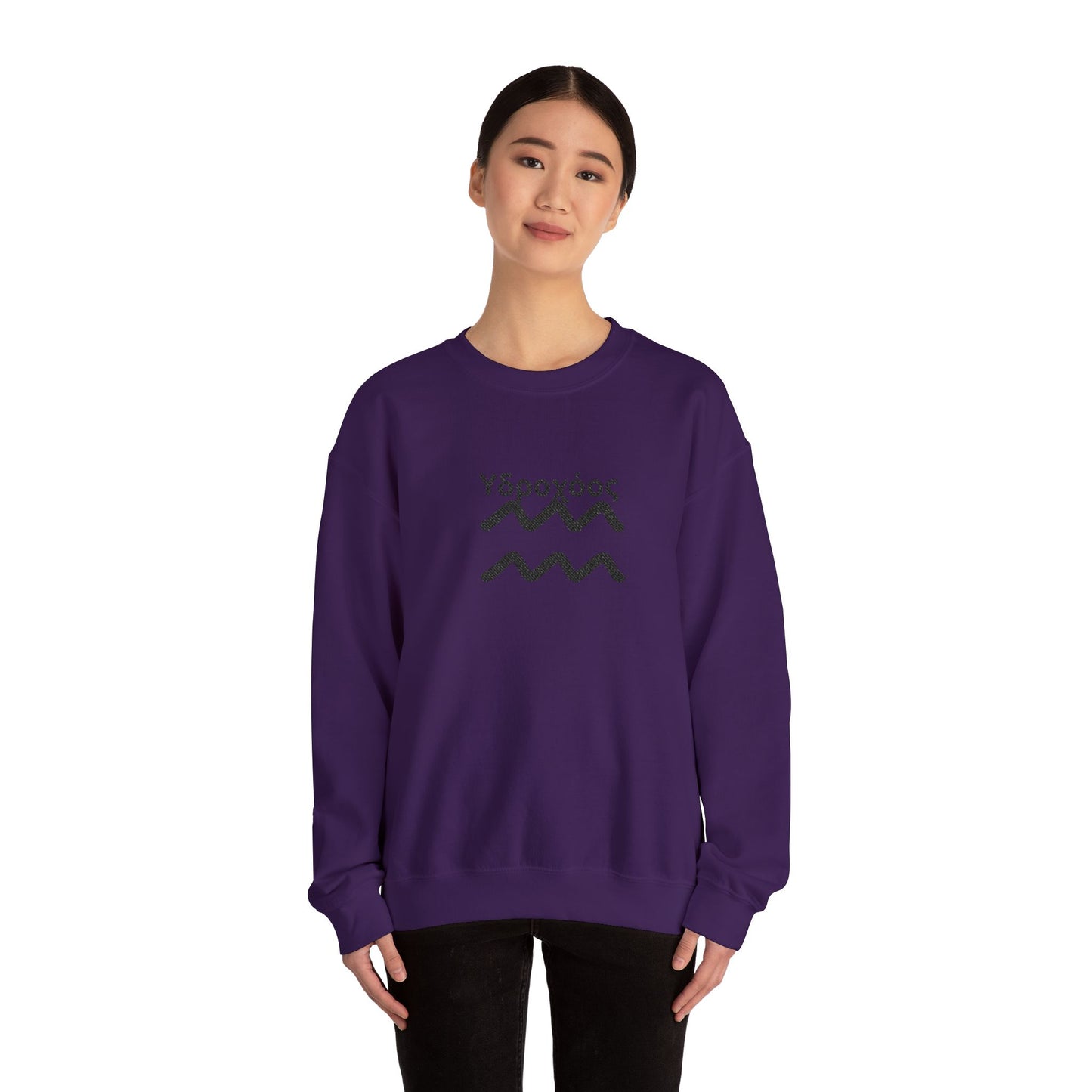 Astrological Aqarius Crewneck Sweatshirt, Horoscope Apparel, Zodiac Gift, Cozy Layering, Astrology Fashion, Star Sign Sweatshirt