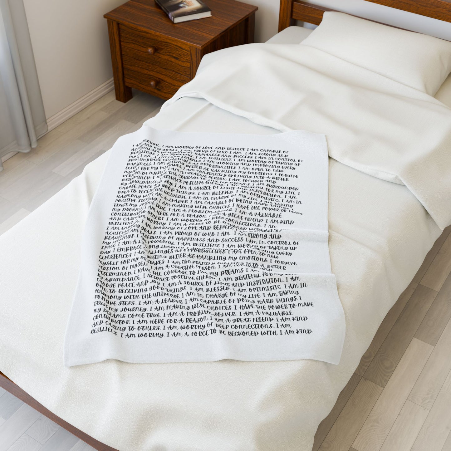 Affirmations Velveteen Blanket | Positive Quote Throw