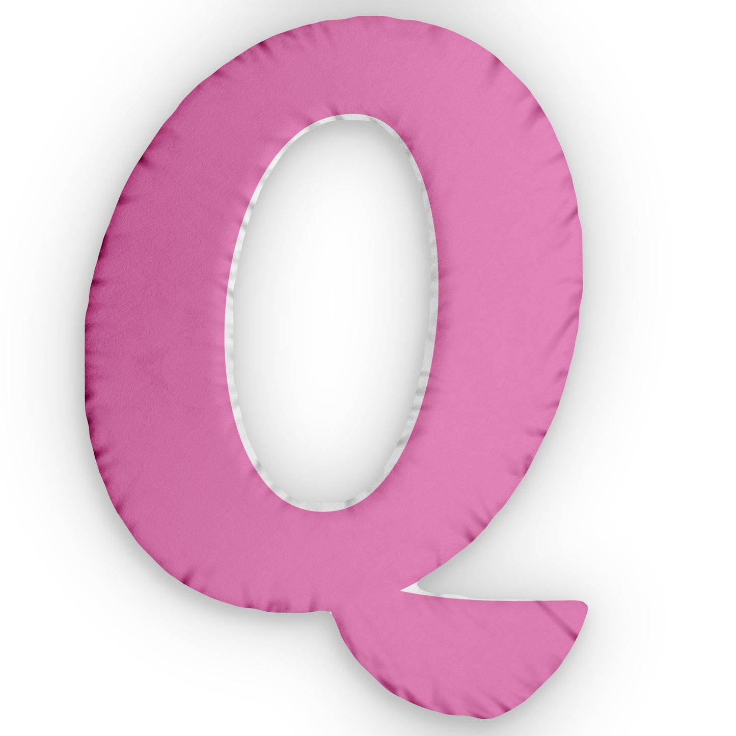 Letter Q Custom Shaped Pillow | Monogram Alphabet Cushion