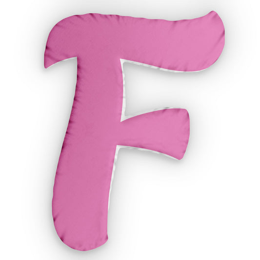 Letter F Custom Shaped Pillow | Monogram Alphabet Cushion