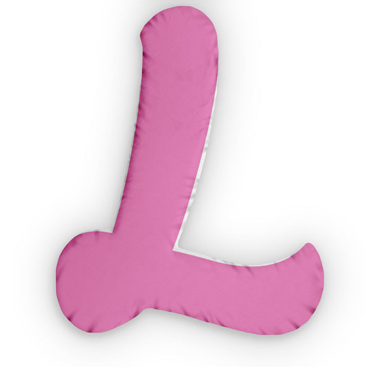 Letter L Custom Shaped Pillow | Monogram Alphabet Cushion