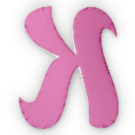 Letter K Custom Shaped Pillow | Monogram Alphabet Cushion