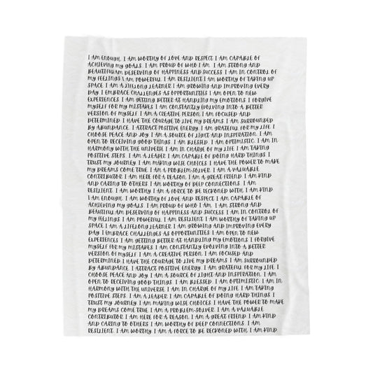 Affirmations Velveteen Blanket | Positive Quote Throw