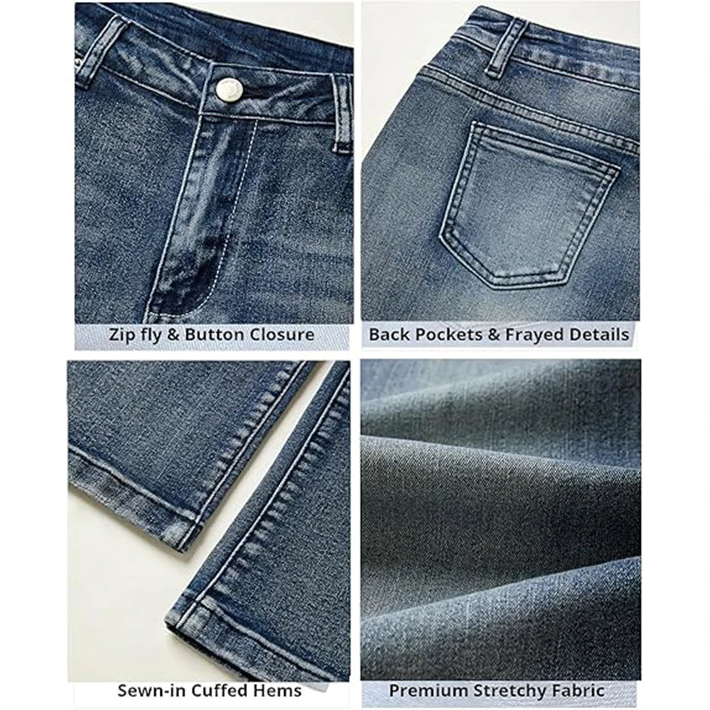 Women Vintage y2k Flared Jeans Retro Button-up Low Rise Casual Denim Pants Harajuku 2000s Aesthetic Trousers Basic Jeans